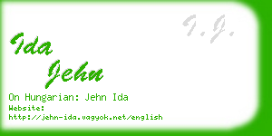 ida jehn business card